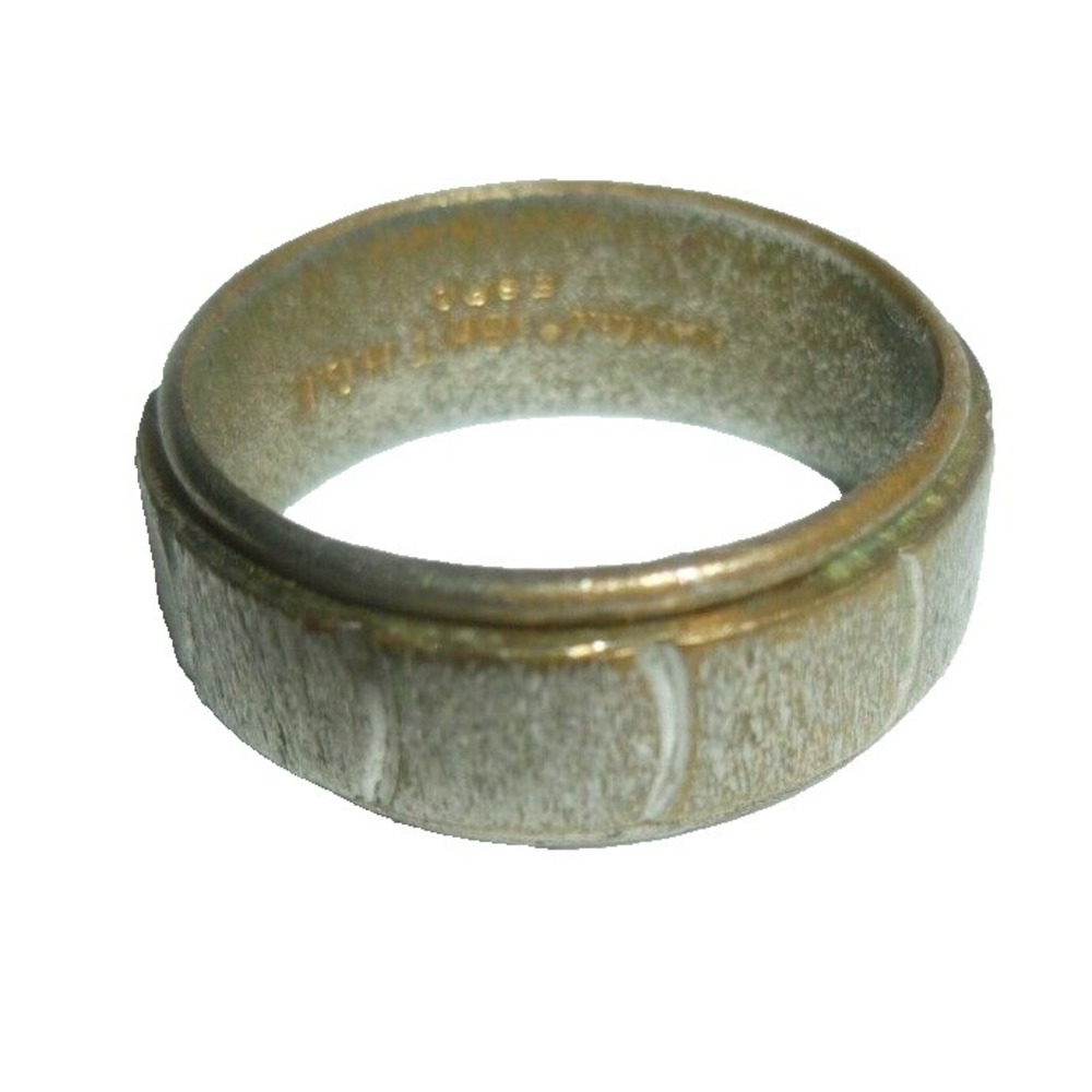 Signed KARATCLAD Vintage 18K Electroplated‎ Textured Band Ring sz 7